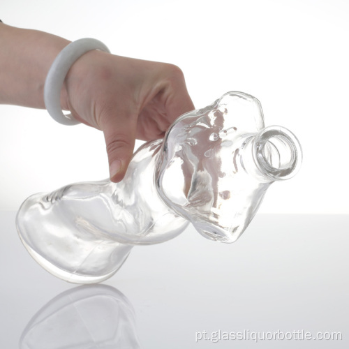 Forma corporal de mulher único frasco de vidro licor